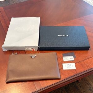 Authentic men’s Prada portfolio document case in good condition